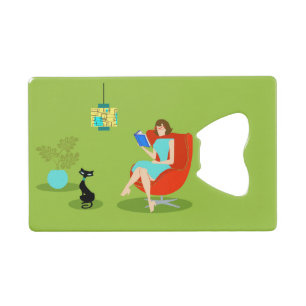 レトロ読ズウーマンボトルオープナー クレジットカード栓抜き