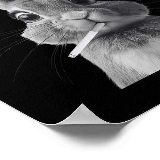 レトロ誰がF_Ckはアリスのおもしろいうさぎ ポスター (角)