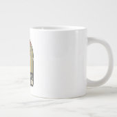 レトロ調のルーツと信仰のデザイン ジャンボコーヒーマグカップ (右)