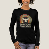 レトロ調の信仰デザイン トライブレンドTシャツ (正面)