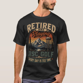 レトロ調ディスクゴルフTシャツ デイリーゴルフを楽しむリタイア後の生活 Tシャツ