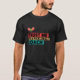 レトロ調ピックルボールコーチデザイン Tシャツ