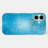 レトロ調ブループリント柄 iPhoneケース Case-Mate iPhoneケース (裏面 (横))