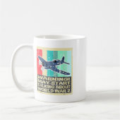 レトロ警告が第2次世界大戦・シャツについて話し始める コーヒーマグカップ (左)