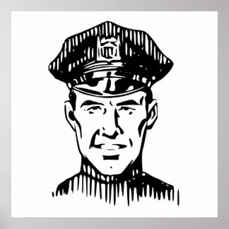 レトロ警官 ポスター