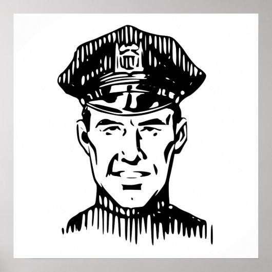 レトロ警官 ポスター (正面)