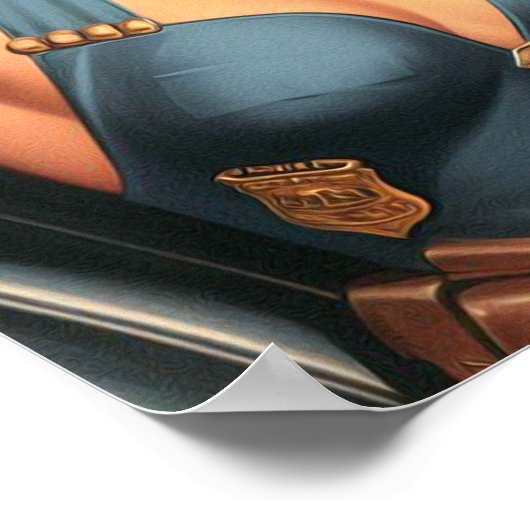 レトロ警察女子 ポスター (角)