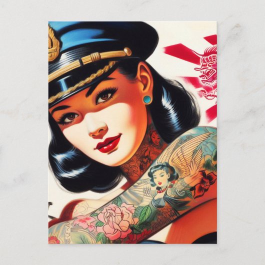 レトロ警察官 ポストカード (正面)