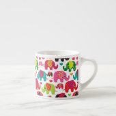 レトロ象はパターン壁紙をからかいます エスプレッソカップ (右)