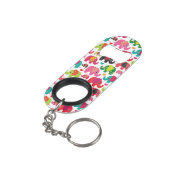 レトロ象はパターン壁紙をからかいます キーホルダー栓抜き (裏面アングル)