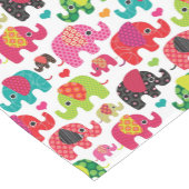 レトロ象はパターン壁紙をからかいます ショートテーブルランナー (コーナー)