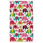 レトロ象はパターン壁紙をからかいます スモールペーパーバッグ (裏面)