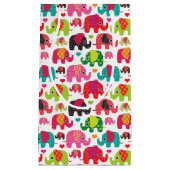 レトロ象はパターン壁紙をからかいます スモールペーパーバッグ (正面)