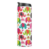 レトロ象はパターン壁紙をからかいます タンブラー (回転右)