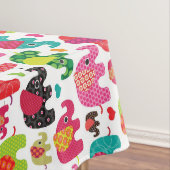 レトロ象はパターン壁紙をからかいます テーブルクロス (インサイチュ)