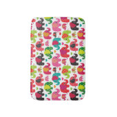 レトロ象はパターン壁紙をからかいます バスマット (正面縦)