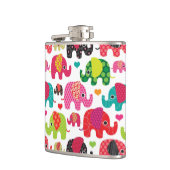 レトロ象はパターン壁紙をからかいます フラスク (左)