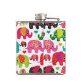 レトロ象はパターン壁紙をからかいます フラスク (裏面)