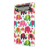 レトロ象はパターン壁紙をからかいます ミニクリップボード (アングル2)