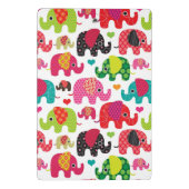 レトロ象はパターン壁紙をからかいます ミニクリップボード (裏面)