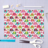 レトロ象はパターン壁紙をからかいます 薄葉紙 (クラフト)