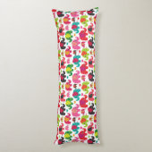 レトロ象キッズパターン壁紙 ボディピロー (裏面 (縦))