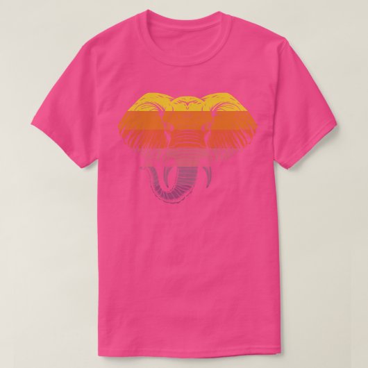 レトロ象 Tシャツ (デザイン正面)