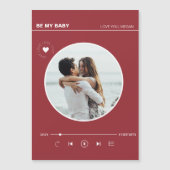 レトロ赤いハートフォーエバーラブバレンタインズカード (正面)