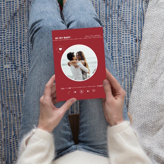 レトロ赤いハートフォーエバーラブバレンタインズカード