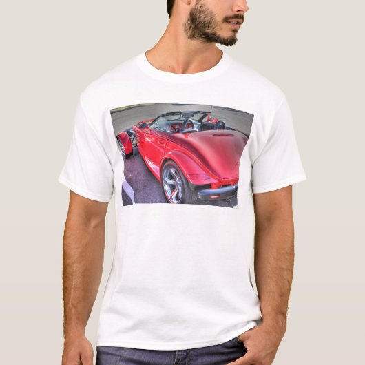 レトロ赤いプリマスのProwlerのカッコいい車車 Tシャツ (正面)