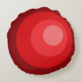 レトロ赤い円 ラウンドクッション (裏面)