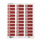 レトロ赤と白はっきりしたクリスマス ラベル (フルシート)