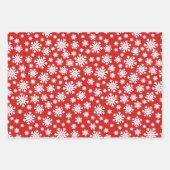 レトロ赤と白伝統的クリスマス ラッピングペーパーシート (正面2)