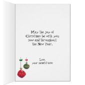 レトロ赤と緑のクリスマスオーナメント (内側 (右))