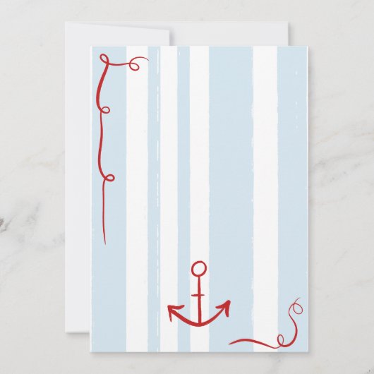 レトロ赤と青のおもしろいロブスター沸騰40th誕生日 招待状 (裏面)