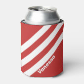 レトロ赤ストライプ三名 缶クーラー (缶正面)