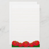 レトロ赤トマトの文房具 便箋 (正面/裏面)