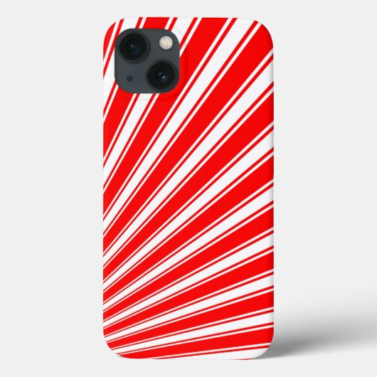 レトロ赤ファンキー太陽光線の背景 Case-Mate iPhoneケース (裏面)