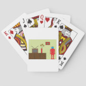 レトロ赤ロボット トランプ (裏面)