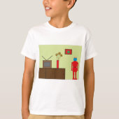 レトロ赤ロボット Tシャツ (正面)