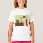 レトロ赤ロボット Tシャツ (正面)