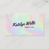 レトロ赤手書きスクリプトタイポグラフィピンク 名刺 (正面)