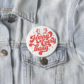 レトロ赤白メリーすべて聖降誕祭 缶バッジ (インサイチュ)