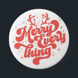 レトロ赤白メリーすべて聖降誕祭 缶バッジ<br><div class="desc">レトロメリーは全てメリークリスマス！このデザインは季節に合う！休日でも休日でも、クリスマスの応援を披露する素晴らしい方法だ。自分や友人や家族にクリスマスの祝辞を贈れ！</div>