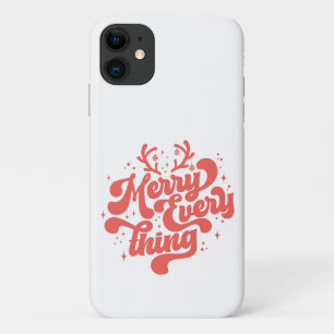 レトロ赤白メリーすべて聖降誕祭 iPhone 11 ケース