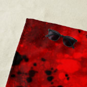 レトロ赤絵を描（ばちゃばちゃ）跳ねるビーチタオル ビーチタオル (インサイチュ)