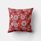 レトロ赤花電力装飾用クッション クッション (裏面)