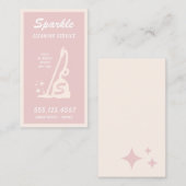 レトロ赤面ピンククリーニングサービスメイド呼び出し コーリングカード (正面/裏面)