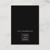 レトロ赤面ピンクディスコグラム |イヤリングディスプレイカード 名刺 (裏面)