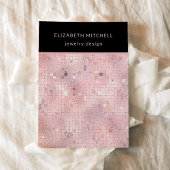 レトロ赤面ピンクディスコグラム |イヤリングディスプレイカード 名刺